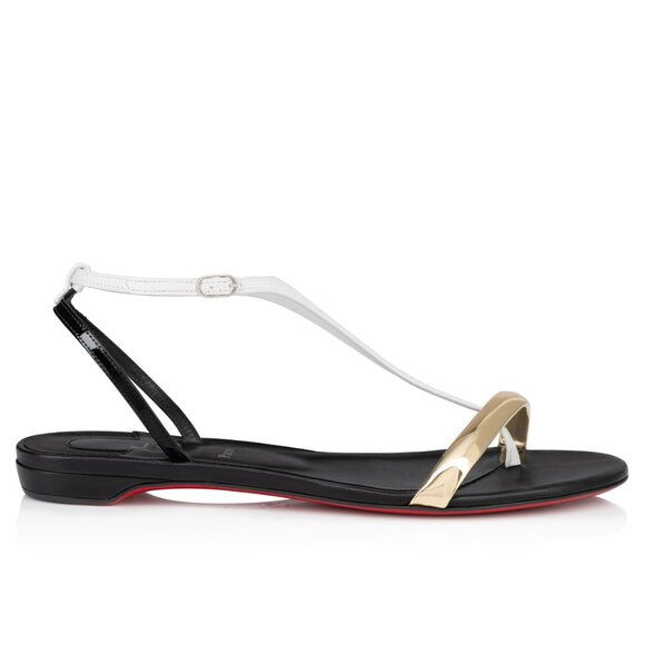 Christian Louboutin ATHINITA Athina T Strap Flat Gladiator Sandals Shoes - Picture 4 of 16